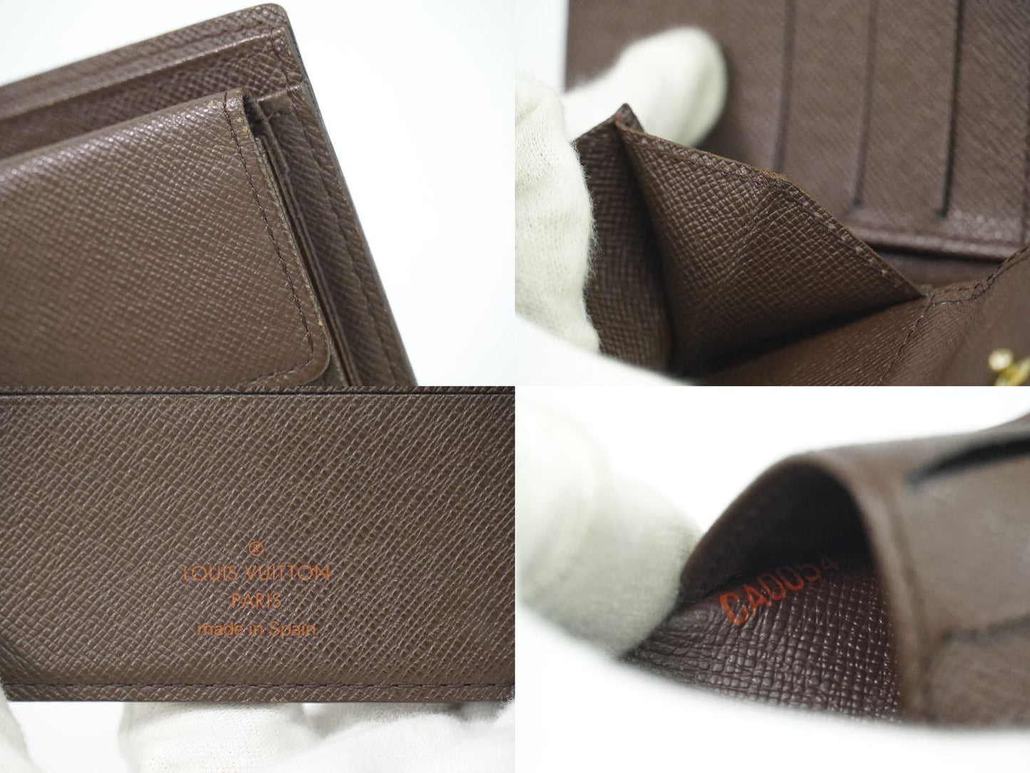 LOUIS VUITTON ポルトビエ カルトクレディ モネ ダミエ エベヌ 折財布 N61665