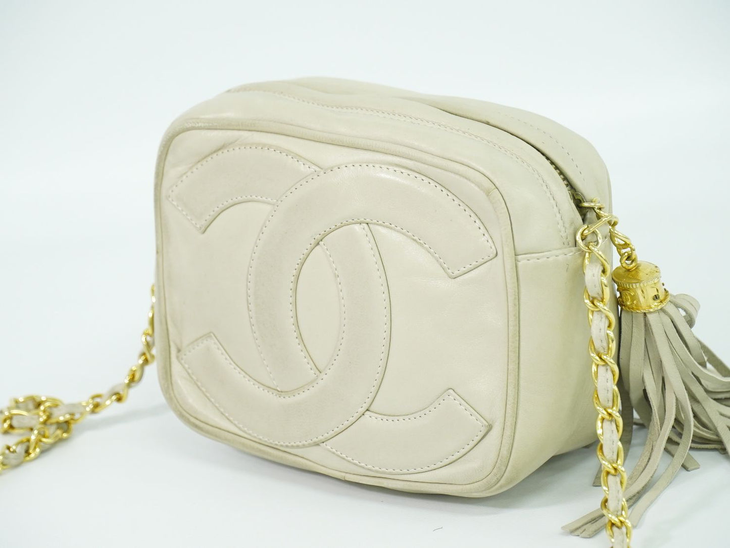 CHANEL デカ ココマーク ショルダーバッグ ベージュ