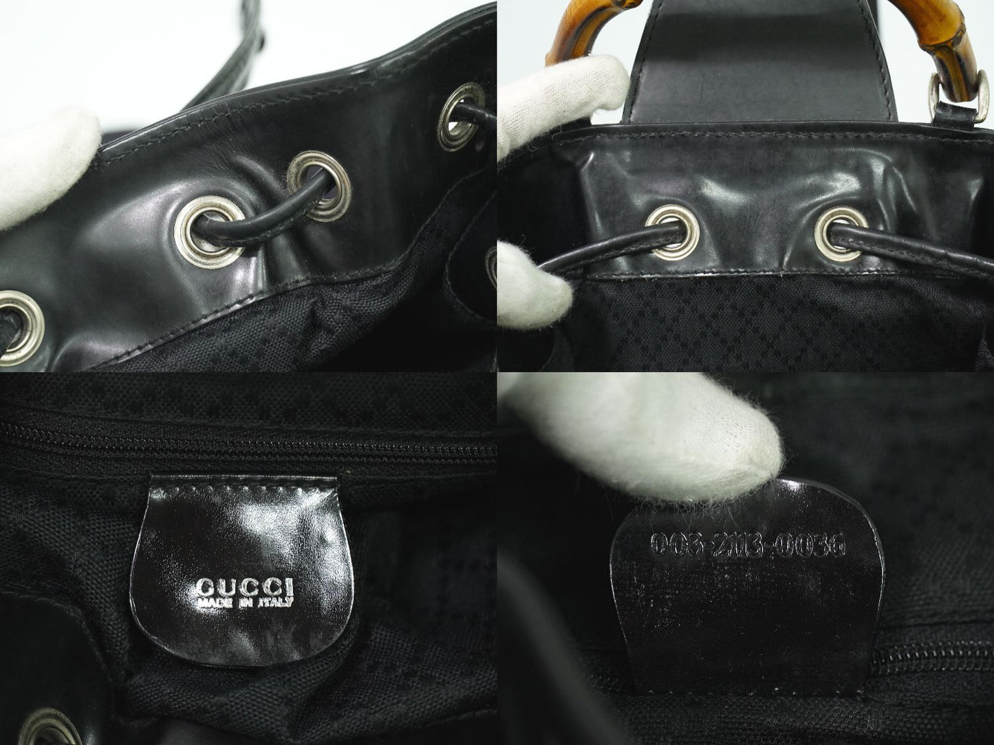 GUCCI バンブー ショルダーバッグ ブラック