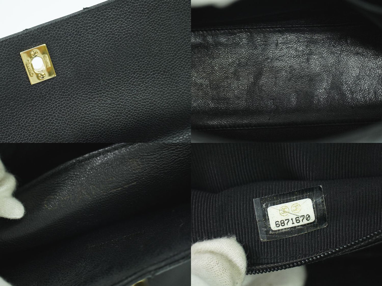 CHANEL ココマーク マトラッセ ハンドバッグ ブラック