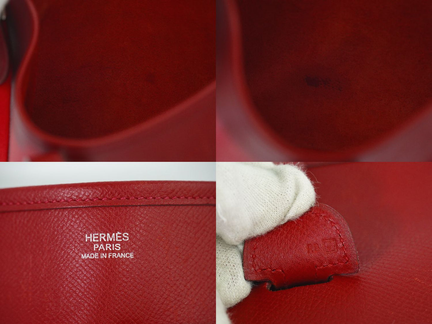 HERMES エヴリン 2 ショルダーバッグ □J刻 レッド