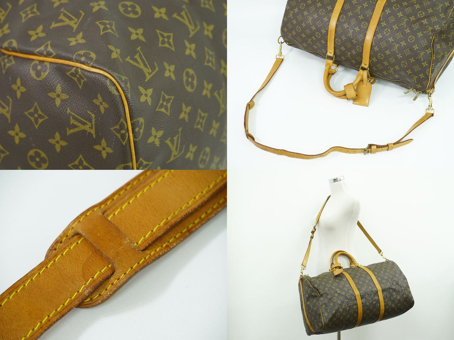 LOUIS VUITTON キーポルバンドリエール 55 モノグラム 2WAY ボストンバッグ M41414