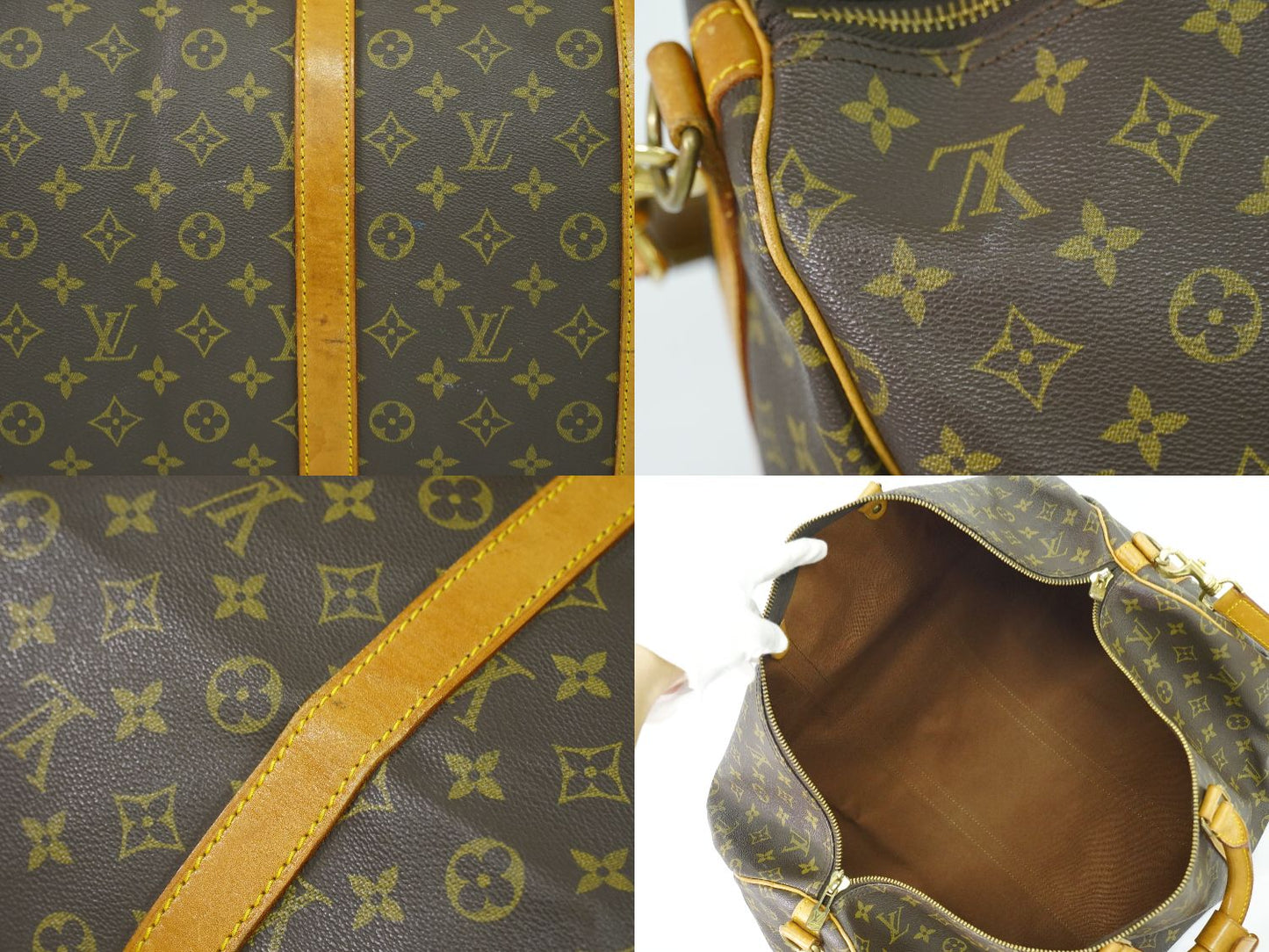 LOUIS VUITTON キーポルバンドリエール 55 モノグラム 2WAY ボストンバッグ M41414
