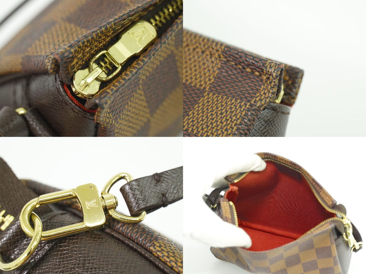 LOUIS VUITTON トゥルースメイクアップ ダミエ エベヌ アクセサリーポーチ N51982
