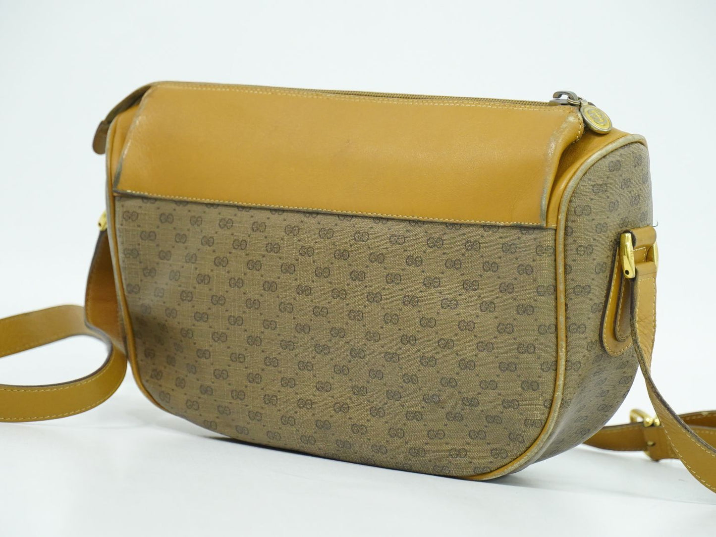 GUCCI マイクロGG ショルダーバッグ ベージュ ブラウン
