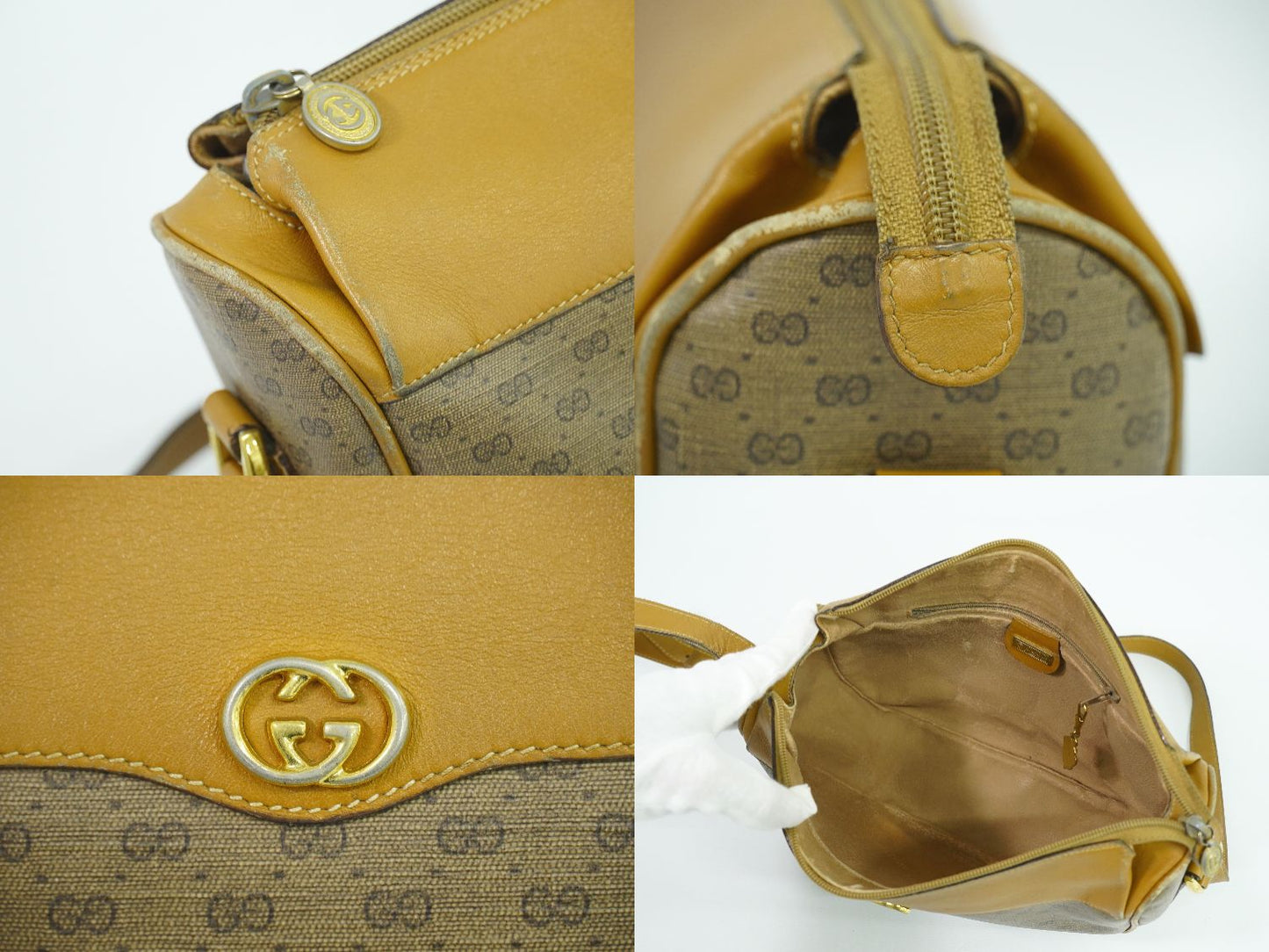GUCCI マイクロGG ショルダーバッグ ベージュ ブラウン