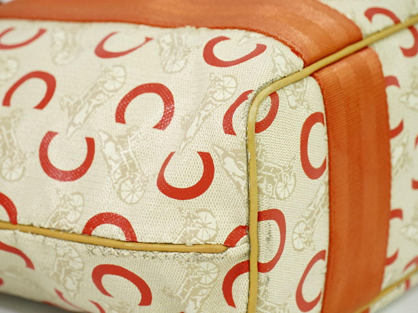 CELINE Cサルキー トートバッグ ベージュ オレンジ