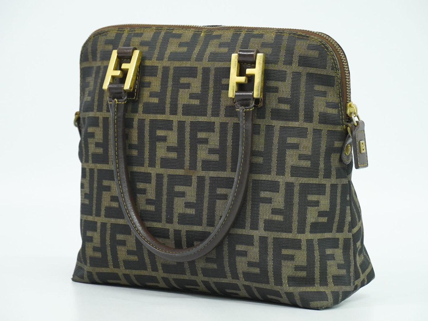 FENDI ズッカ ハンドバッグ ブラウン