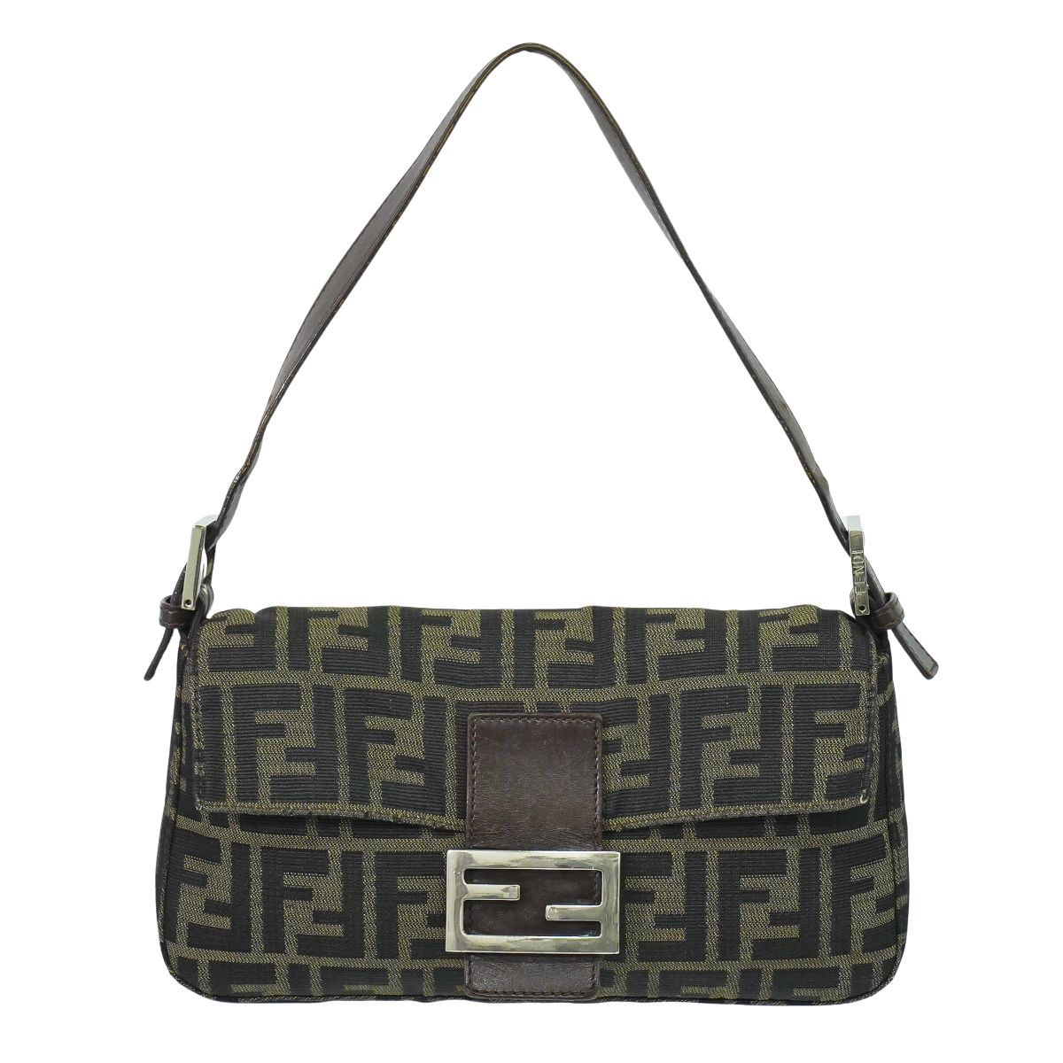 FENDI ズッカ マンマバケット ショルダーバッグ ブラウン