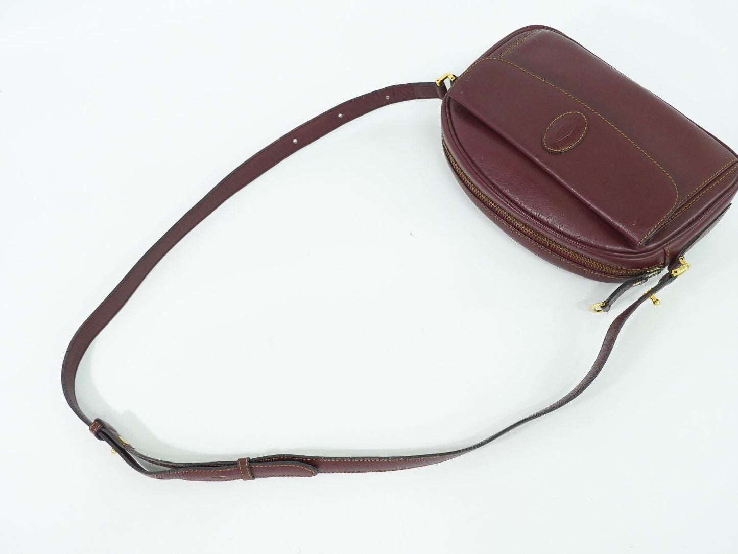 Cartier マストライン ショルダーバッグ ボルドー