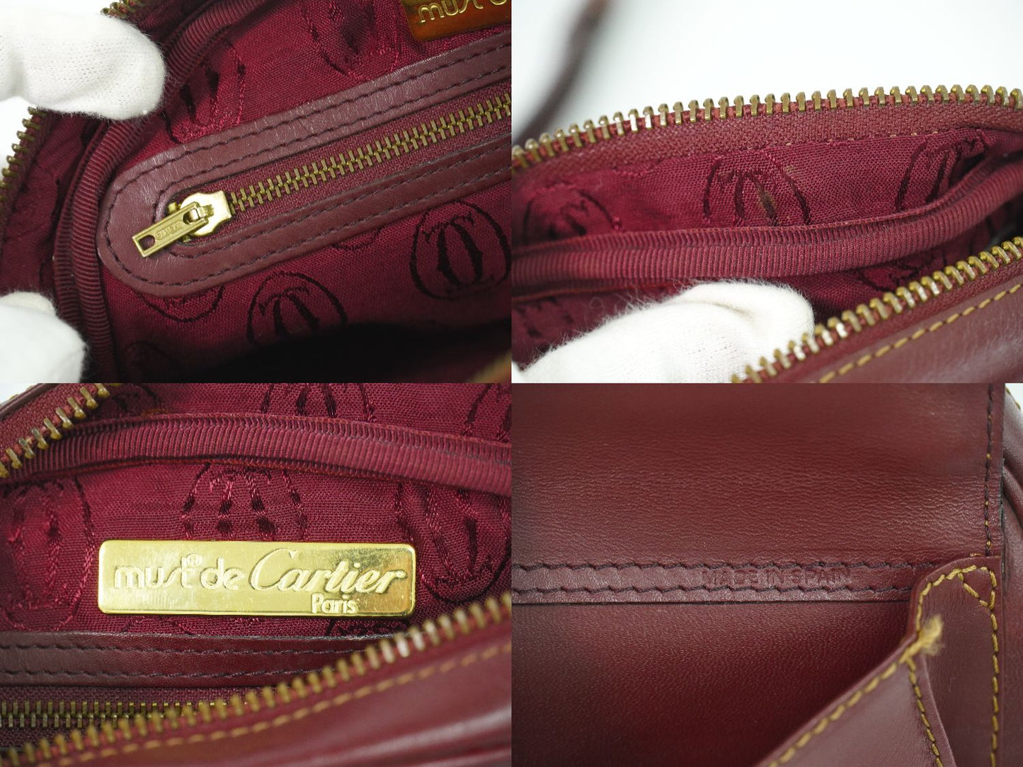 Cartier マストライン ショルダーバッグ ボルドー