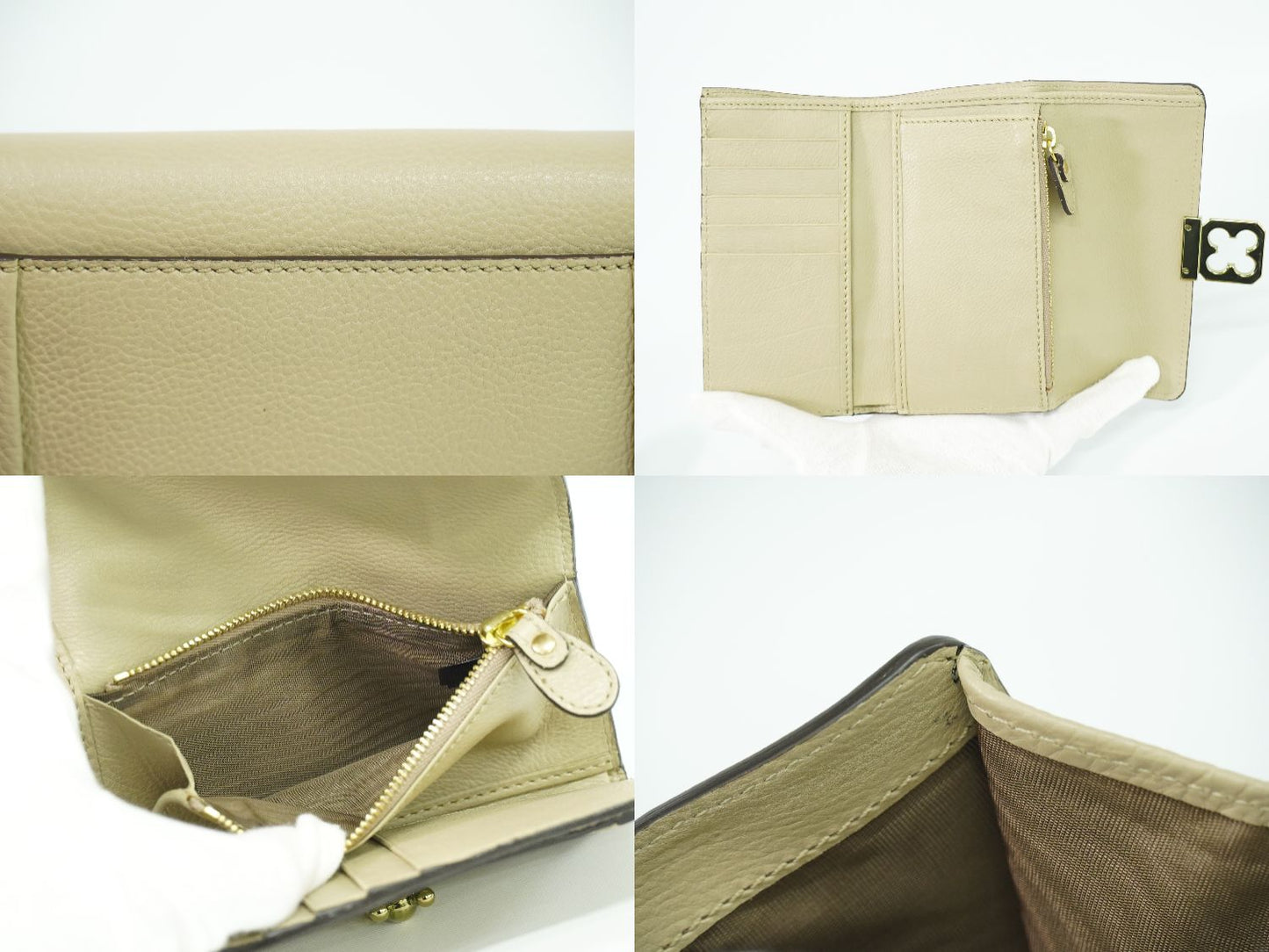 Chloe エルシー 折財布 ベージュ