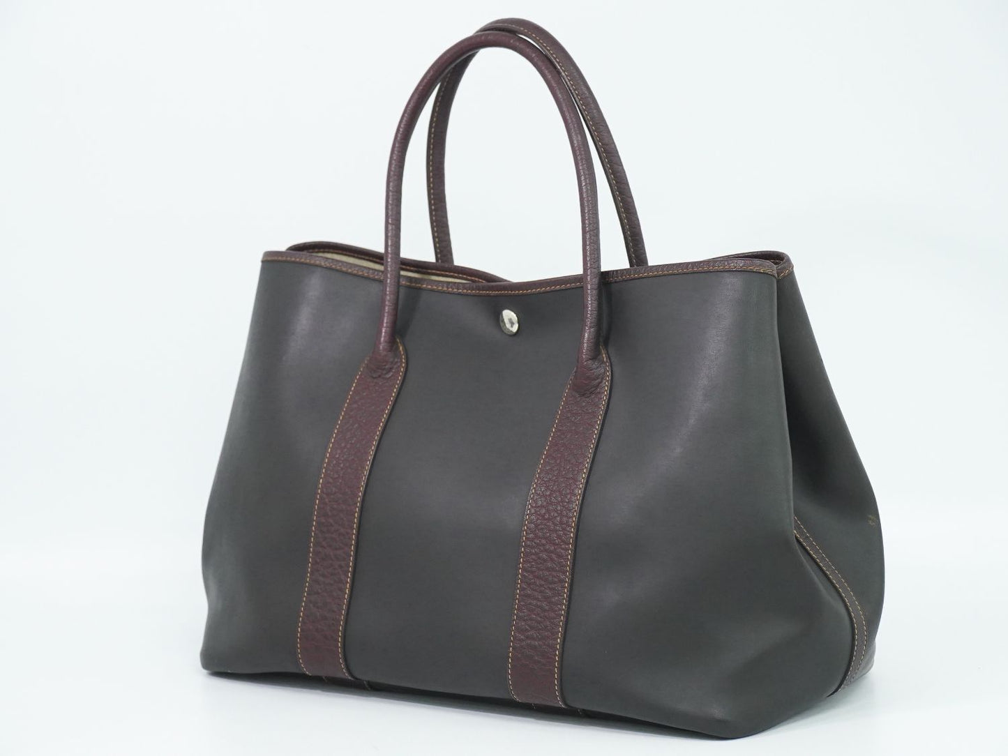 HERMES ガーデンパーティ PM アマゾニア トートバッグ ダークブラウン