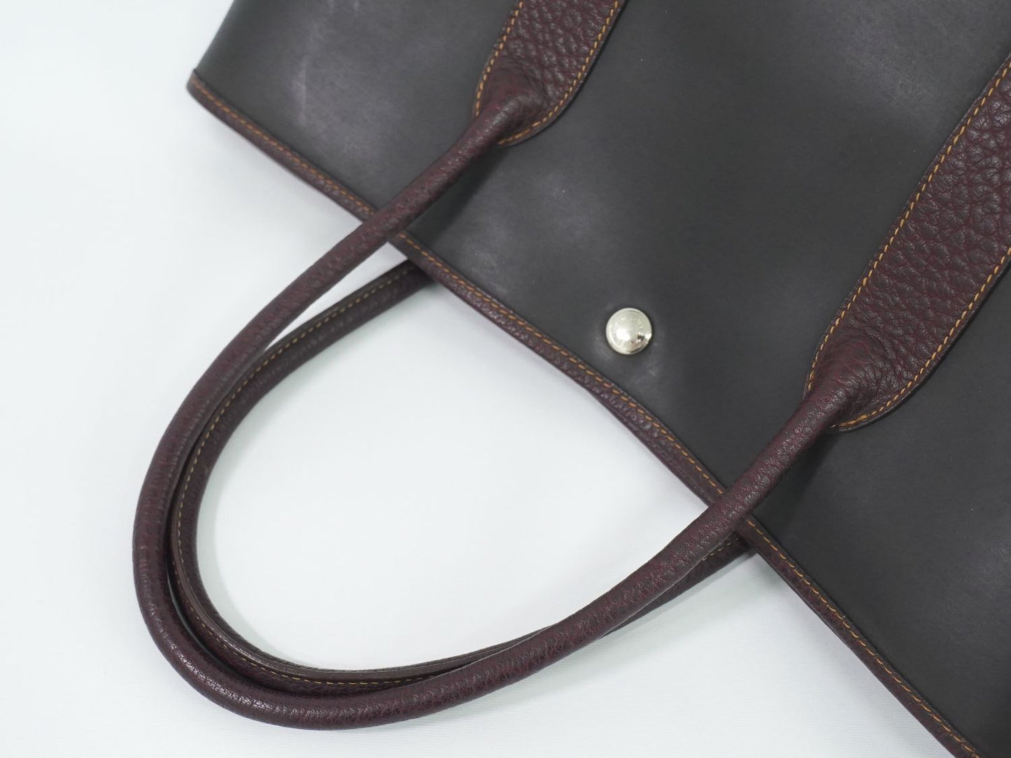 HERMES ガーデンパーティ PM アマゾニア トートバッグ ダークブラウン