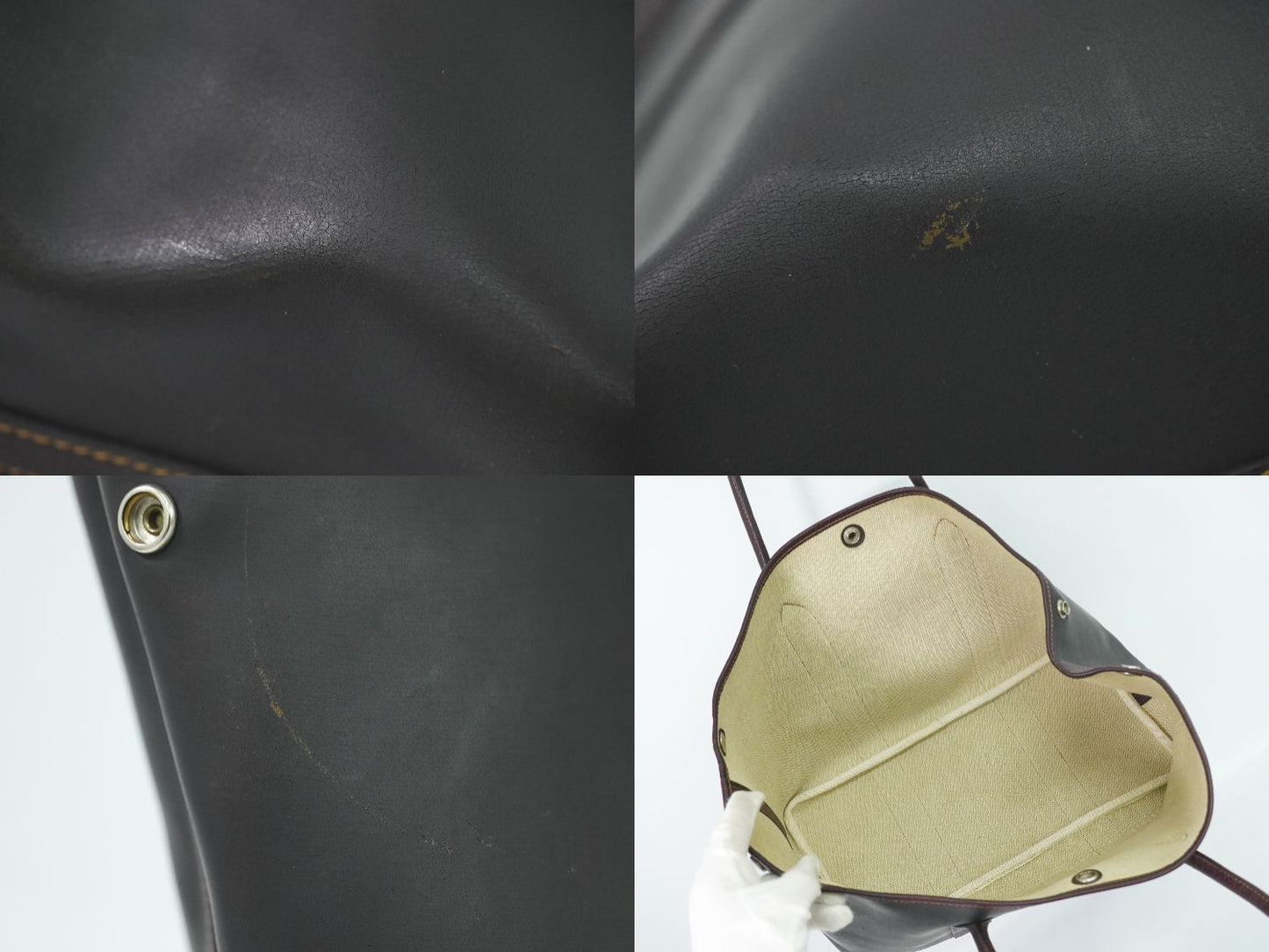 HERMES ガーデンパーティ PM アマゾニア トートバッグ ダークブラウン
