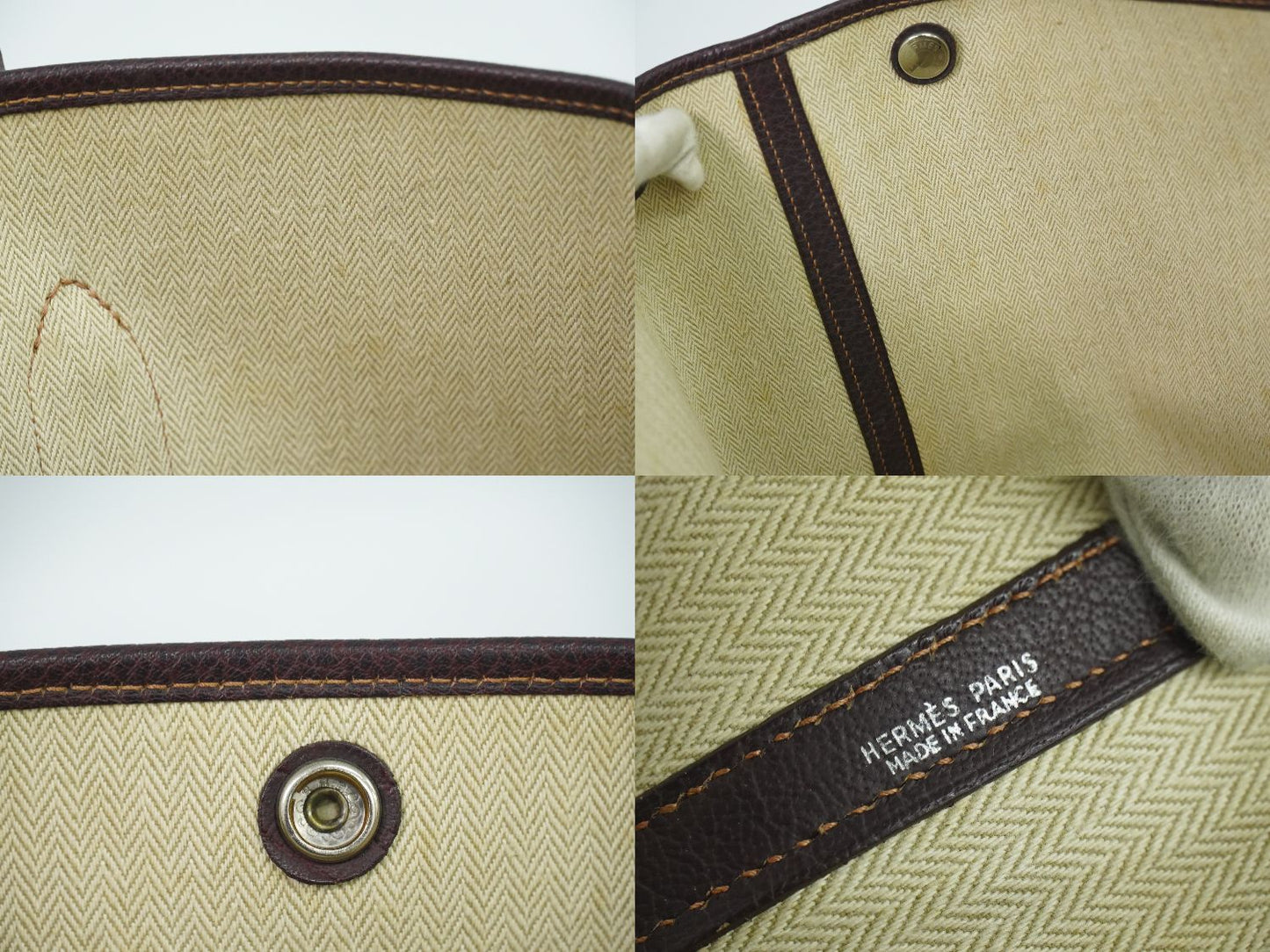 HERMES ガーデンパーティ PM アマゾニア トートバッグ ダークブラウン