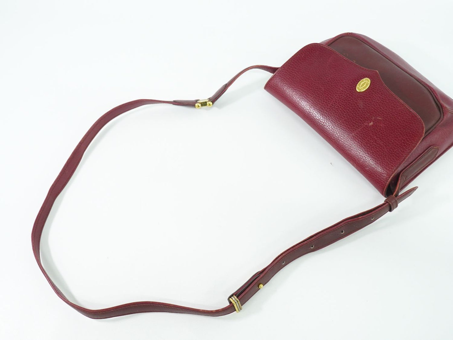 Cartier マストライン ショルダーバッグ ボルドー