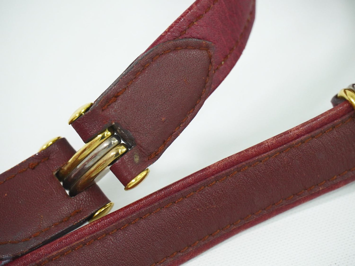 Cartier マストライン ショルダーバッグ ボルドー