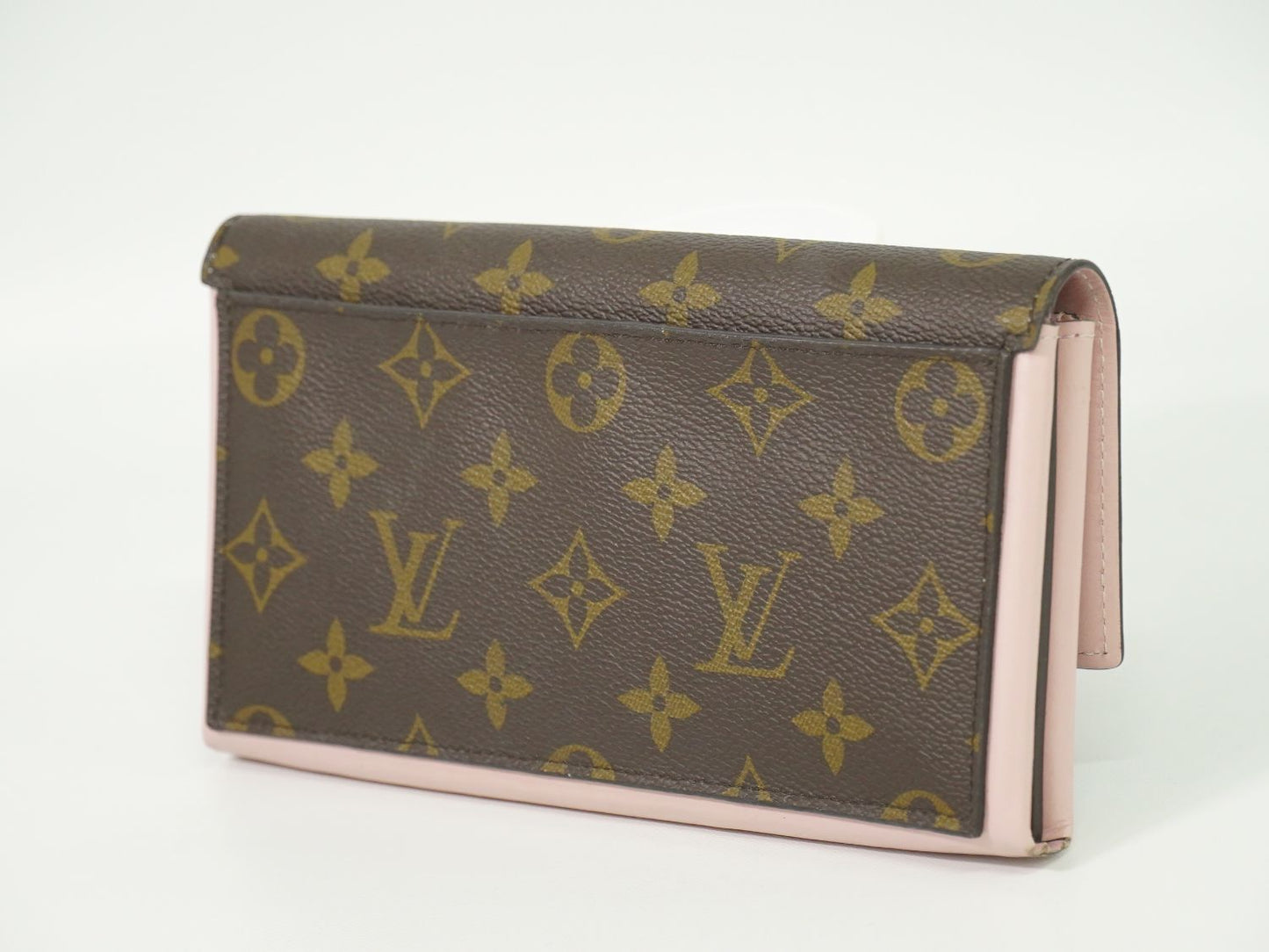 LOUIS VUITTON ポルトフォイユ フロール モノグラム 長財布 ブラウン ピンク M64586