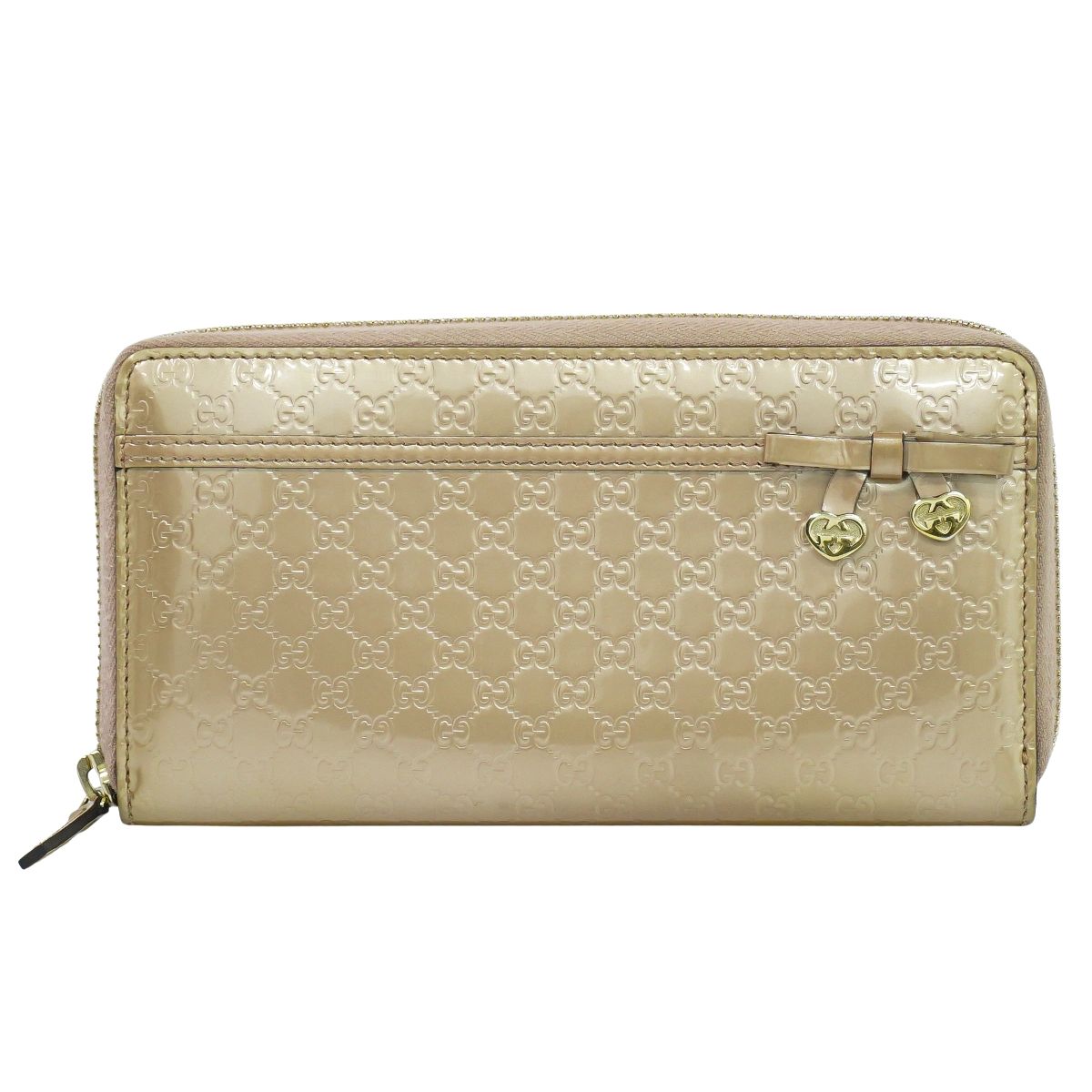 GUCCI マイクログッチシマ 長財布 メタリックピンク 258406