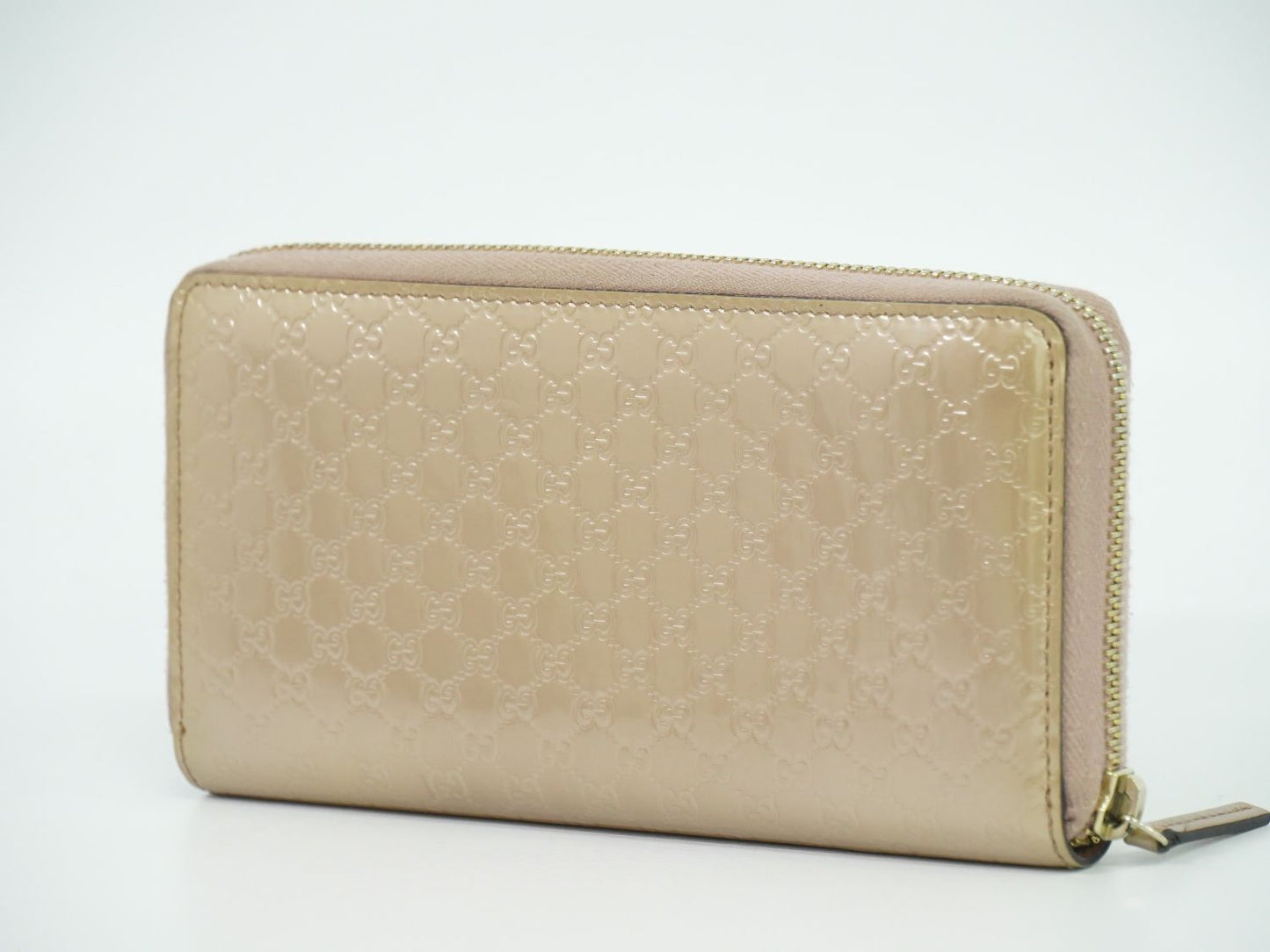 GUCCI マイクログッチシマ 長財布 メタリックピンク 258406