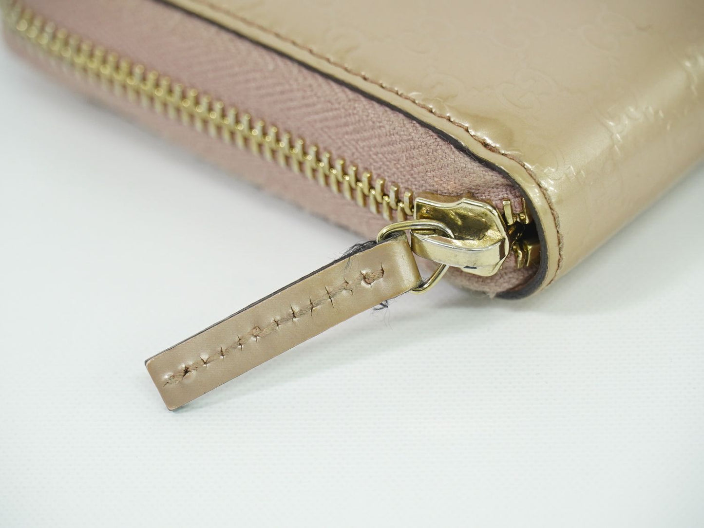 GUCCI マイクログッチシマ 長財布 メタリックピンク 258406