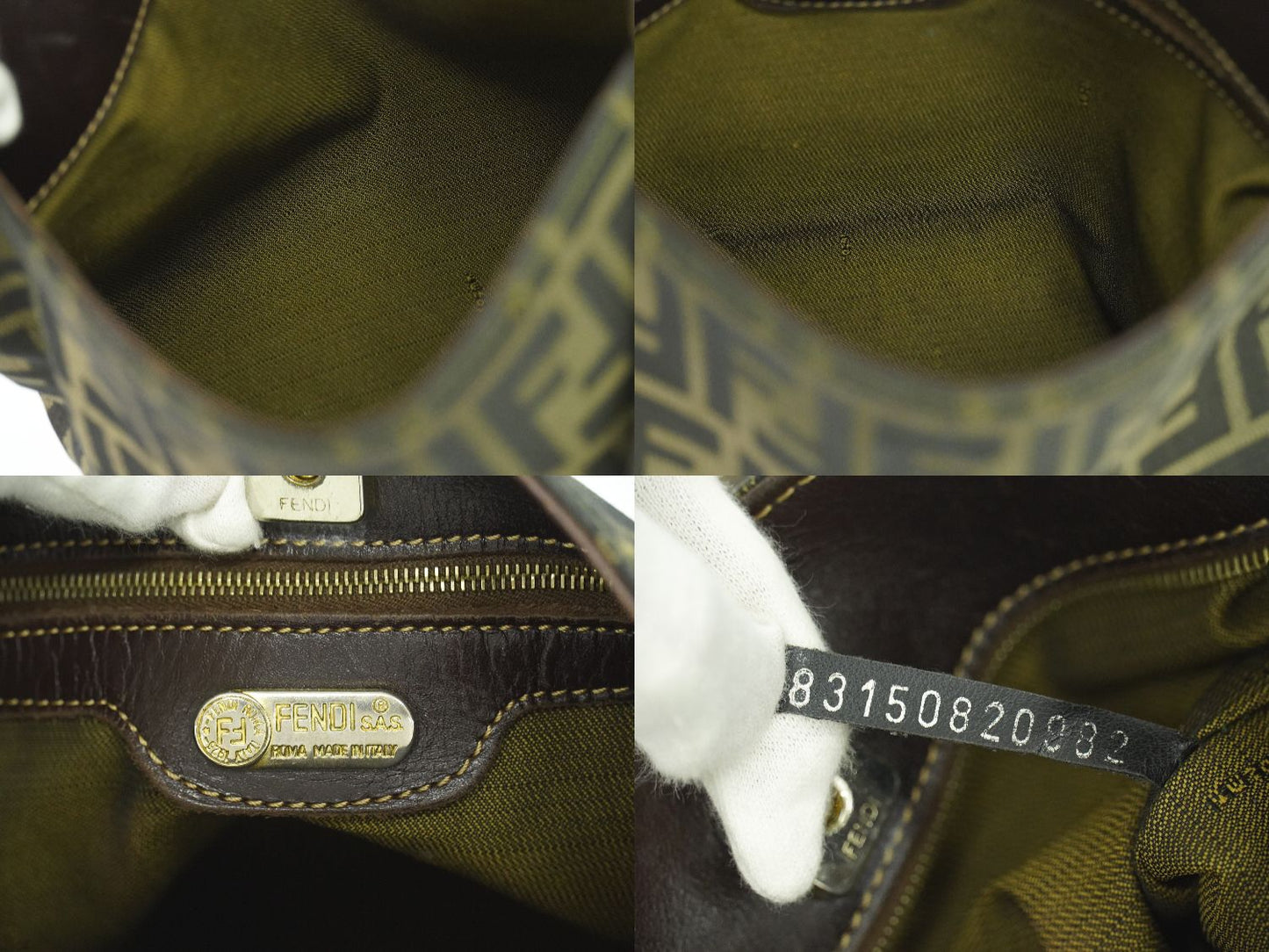 FENDI ズッカ ショルダーバッグ ブラウン