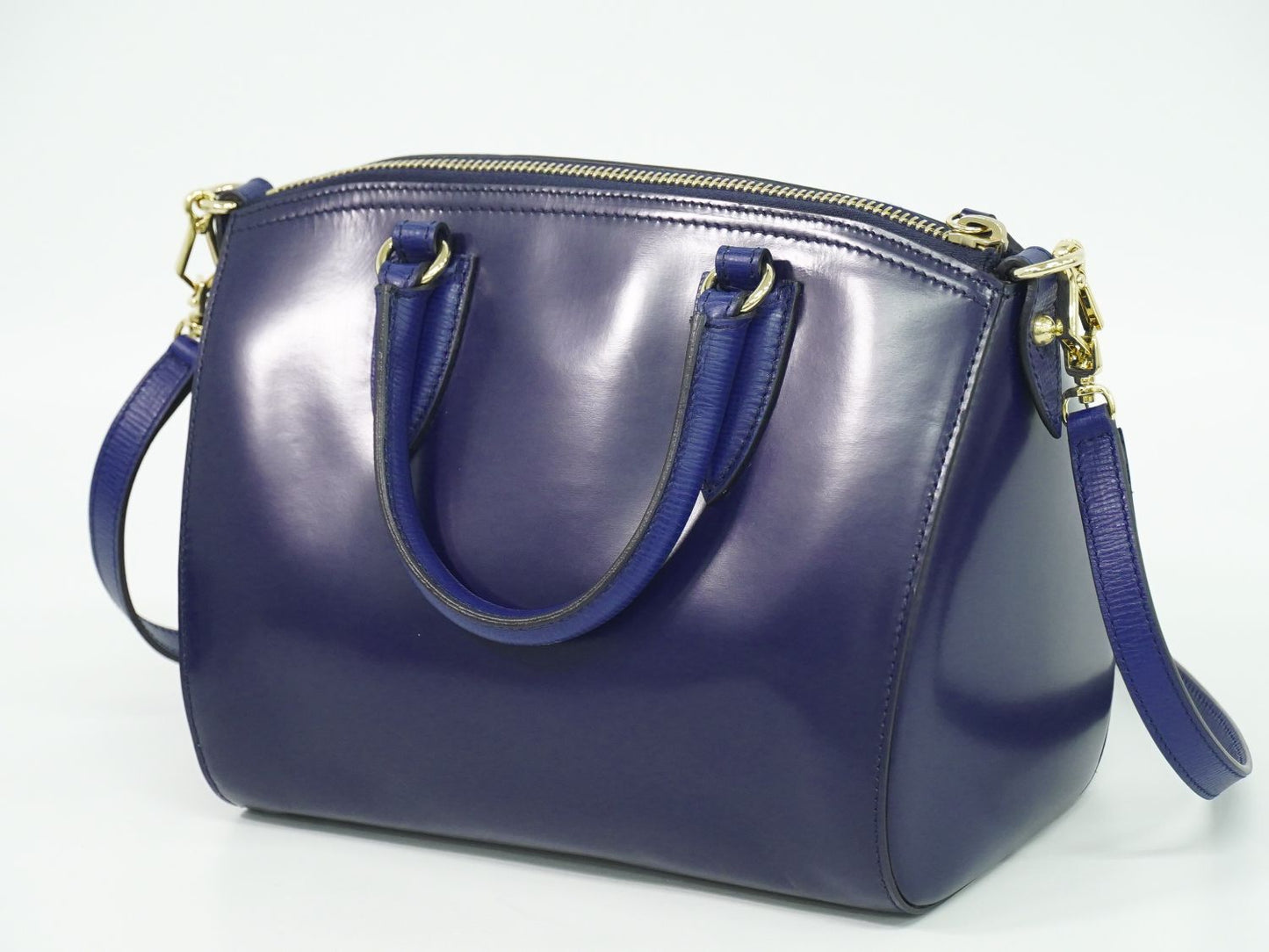 Max Mara 2WAY ショルダーバッグ ネイビー