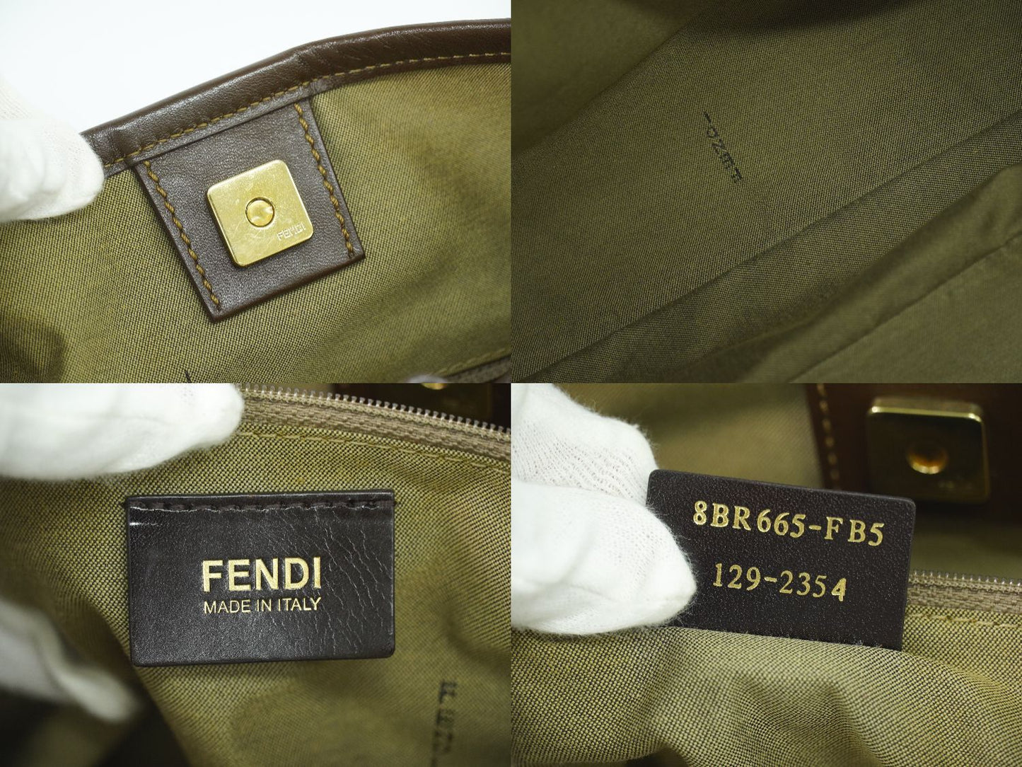 FENDI ズッキーノ ショルダーバッグ ブラウン