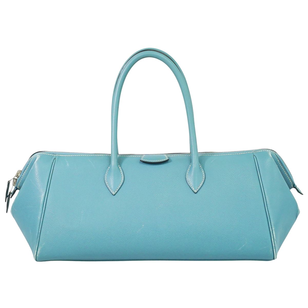 HERMES パリボンベイ 35 ハンドバッグ □K刻 ライトブルー