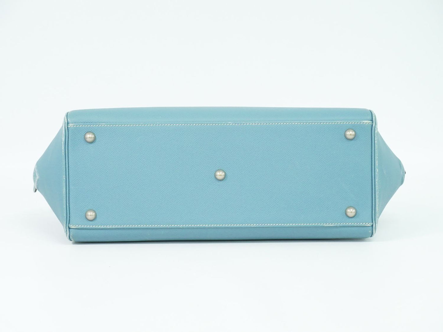 HERMES パリボンベイ 35 ハンドバッグ □K刻 ライトブルー