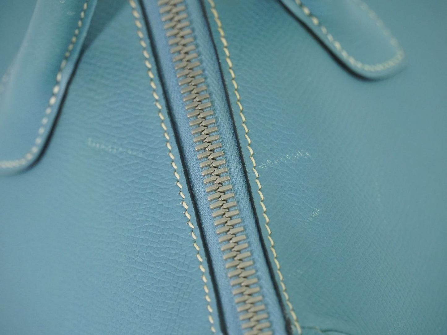 HERMES パリボンベイ 35 ハンドバッグ □K刻 ライトブルー