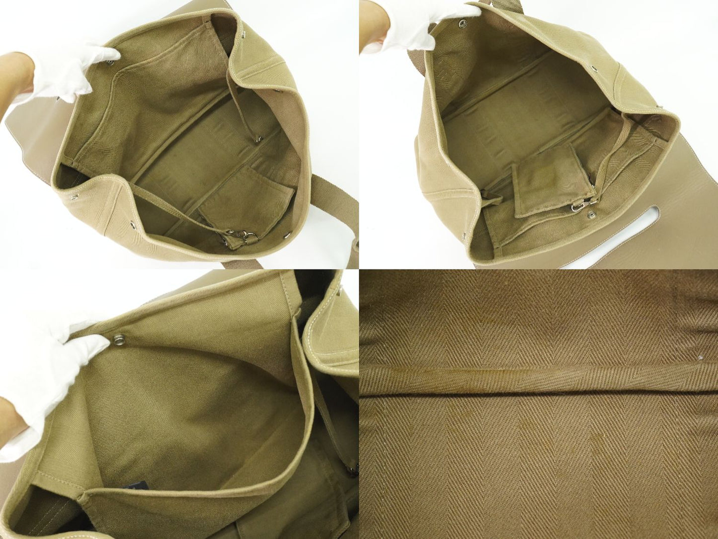 HERMES ヴァルパライソ MM トートバッグ グレージュ
