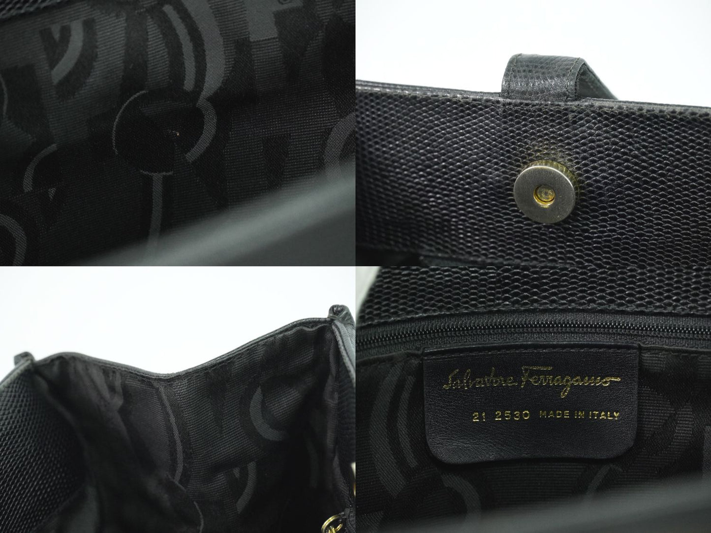 Salvatore Ferragamo ヴァラ トートバッグ ブラック