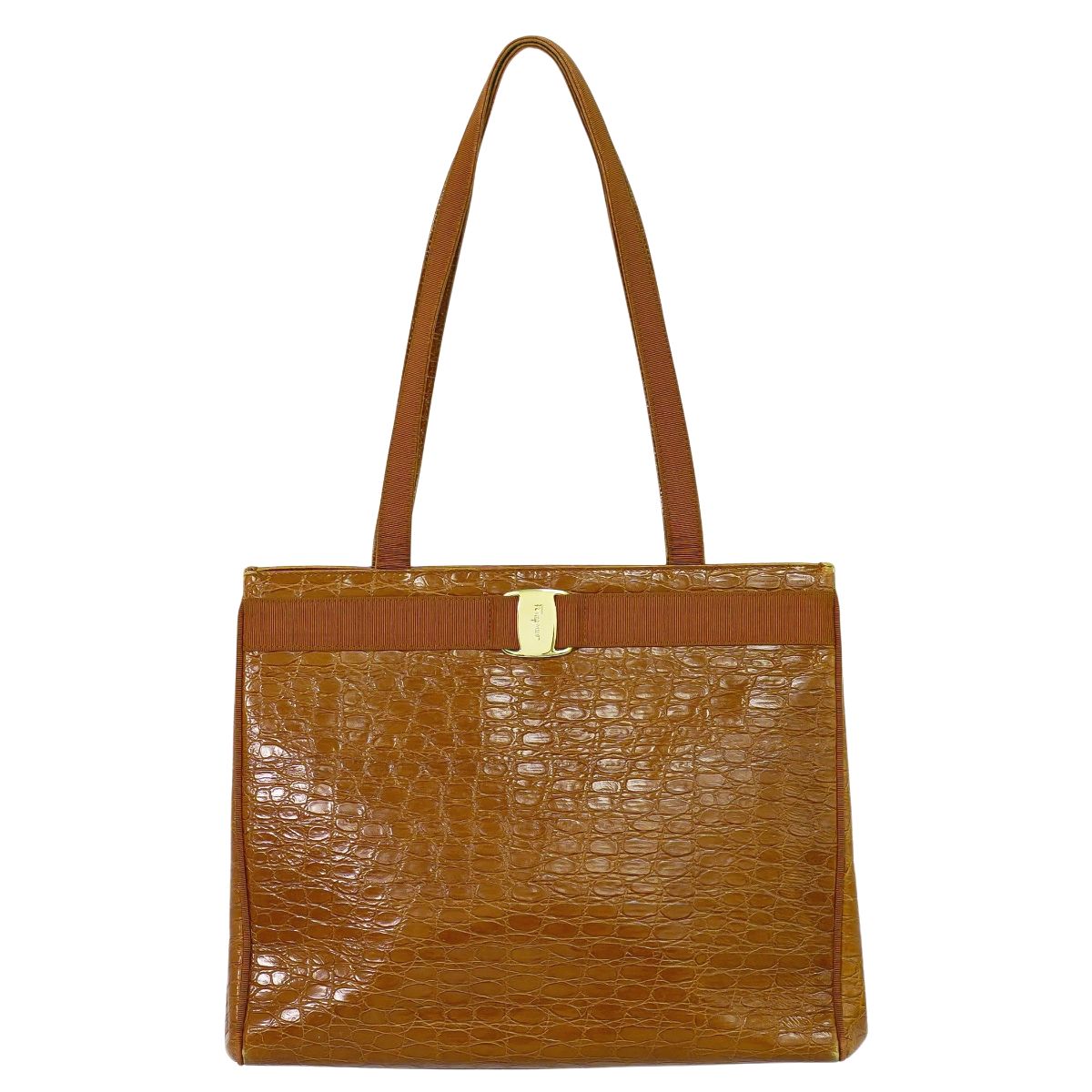 Salvatore Ferragamo ヴァラ ショルダーバッグ ブラウン