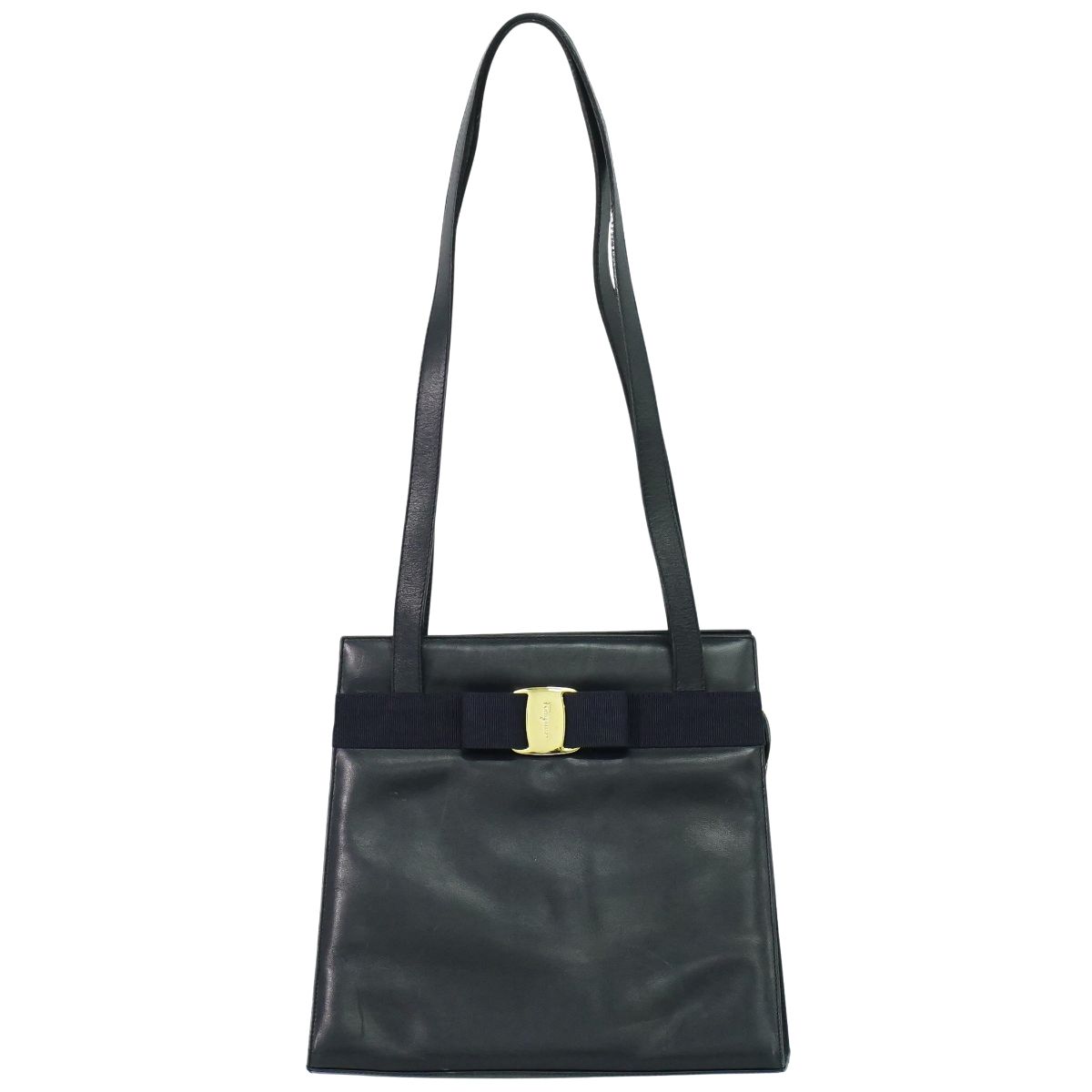 Salvatore Ferragamo ヴァラ ショルダーバッグ ネイビー