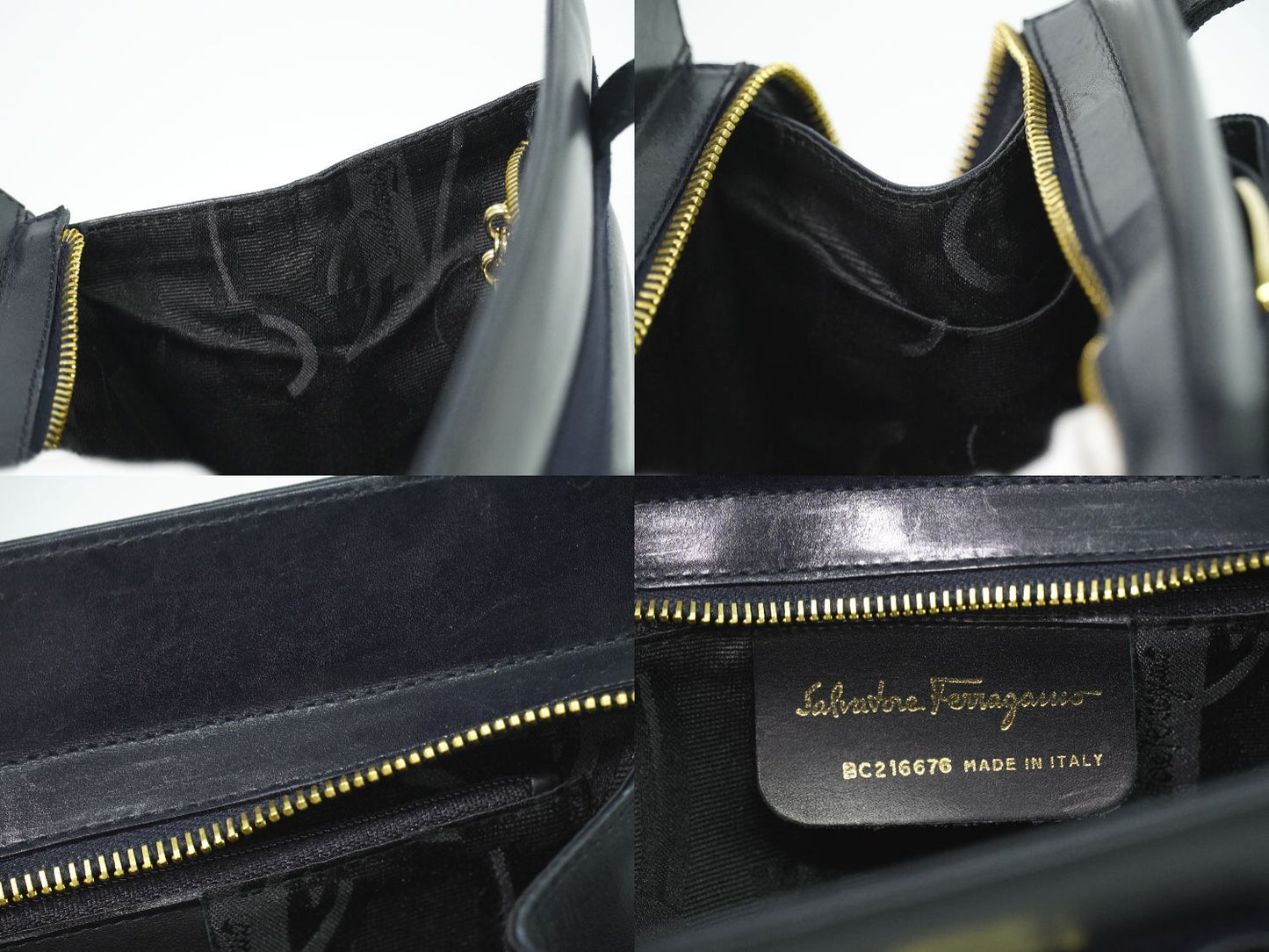 Salvatore Ferragamo ヴァラ ショルダーバッグ ネイビー