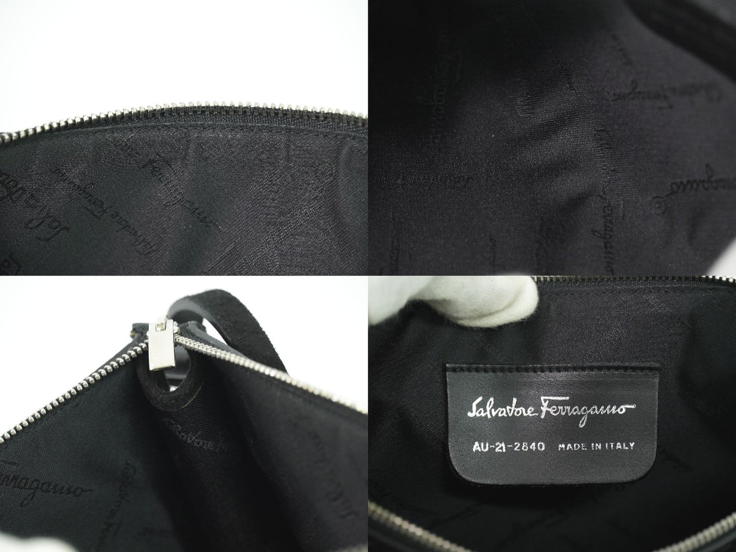 Salvatore Ferragamo ガンチーニ ショルダーバッグ ブラック