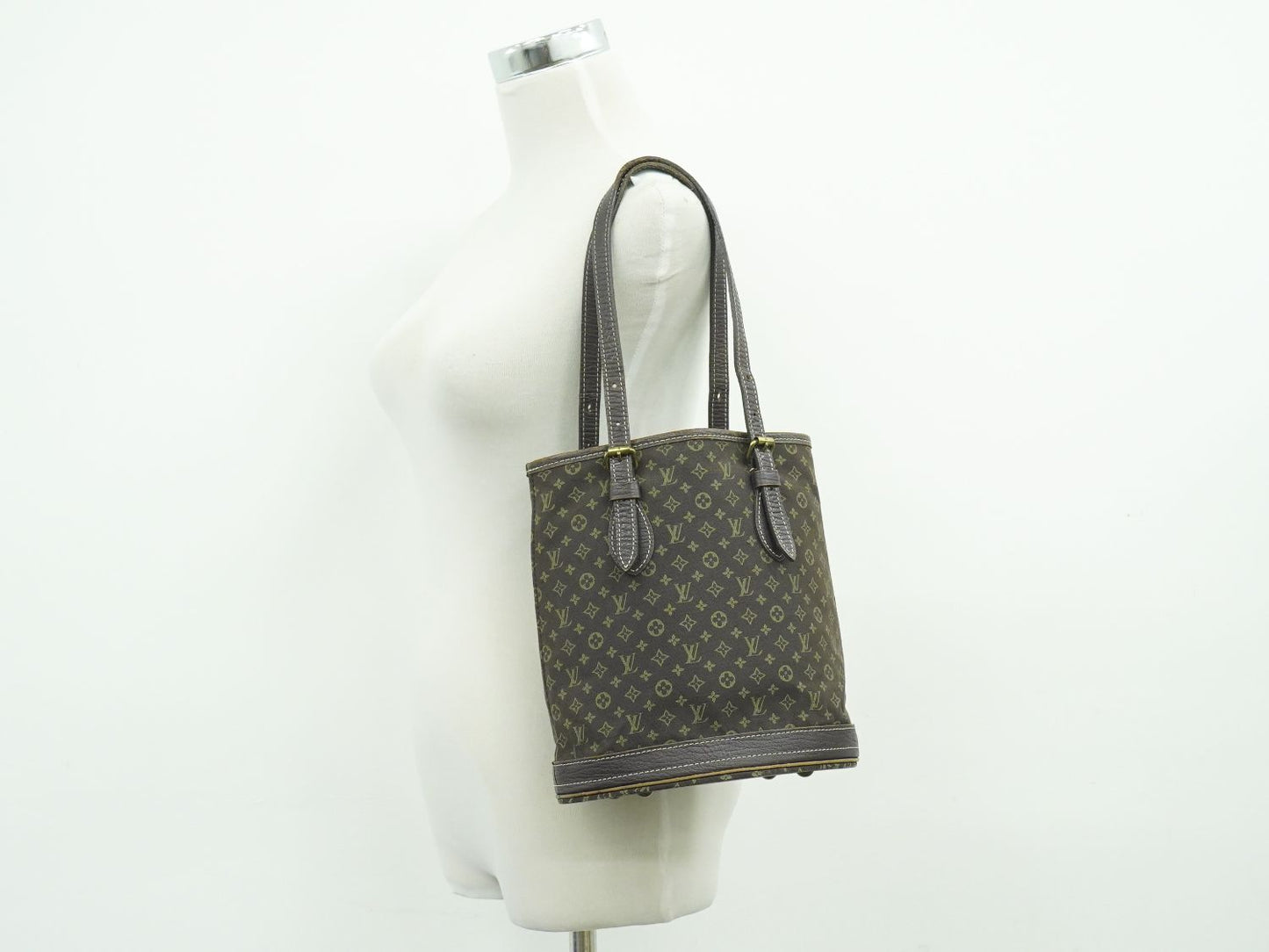LOUIS VUITTON バケット PM モノグラム ミニラン ショルダーバッグ エベヌ M95226
