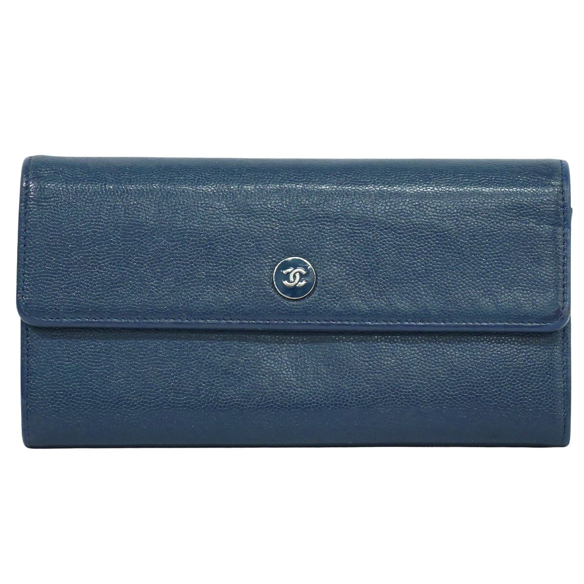 CHANEL ココマーク 長財布 ネイビー