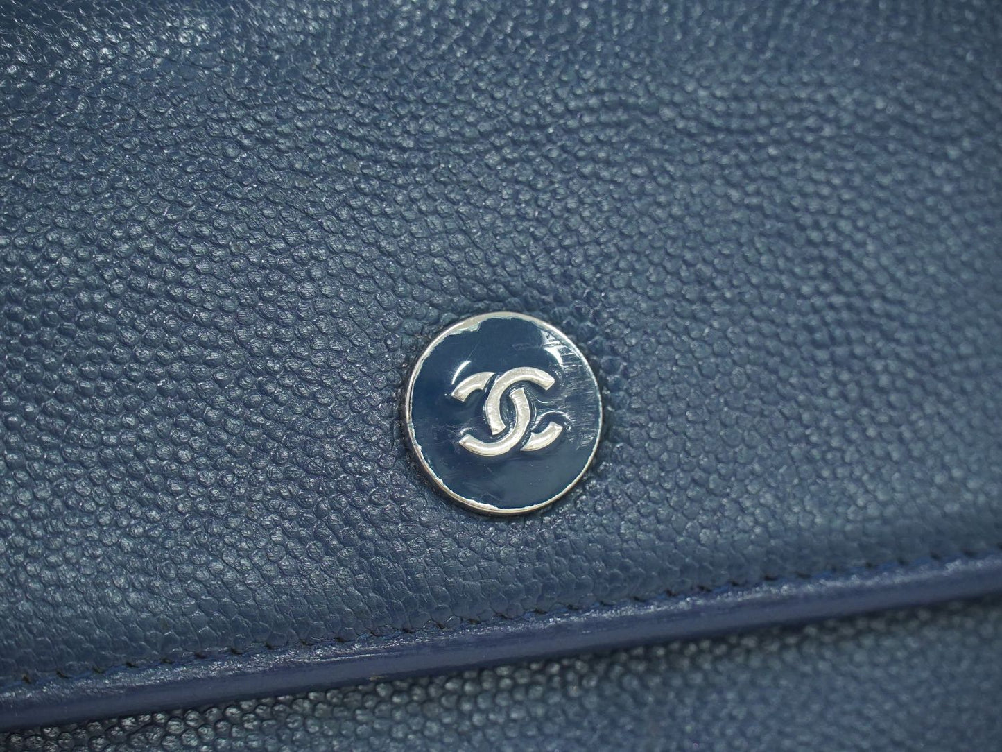 CHANEL ココマーク 長財布 ネイビー