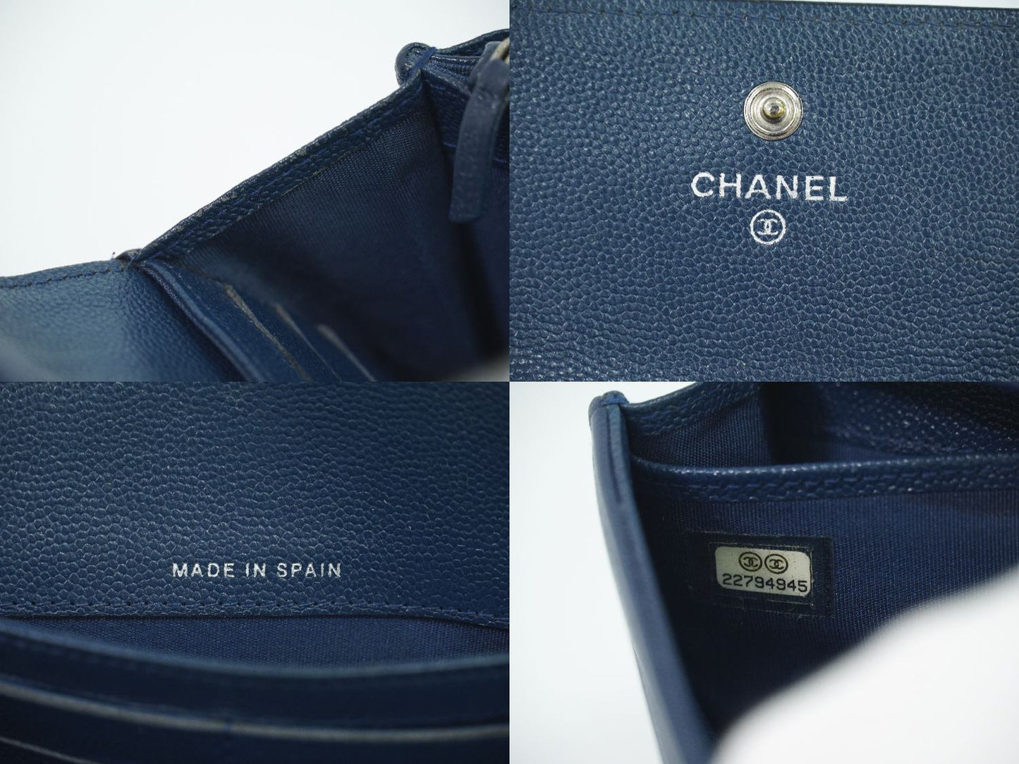 CHANEL ココマーク 長財布 ネイビー