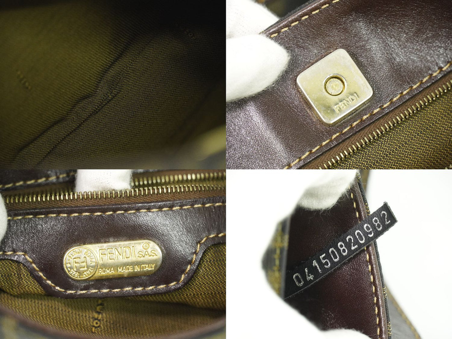 FENDI ズッカ ショルダーバッグ ブラウン