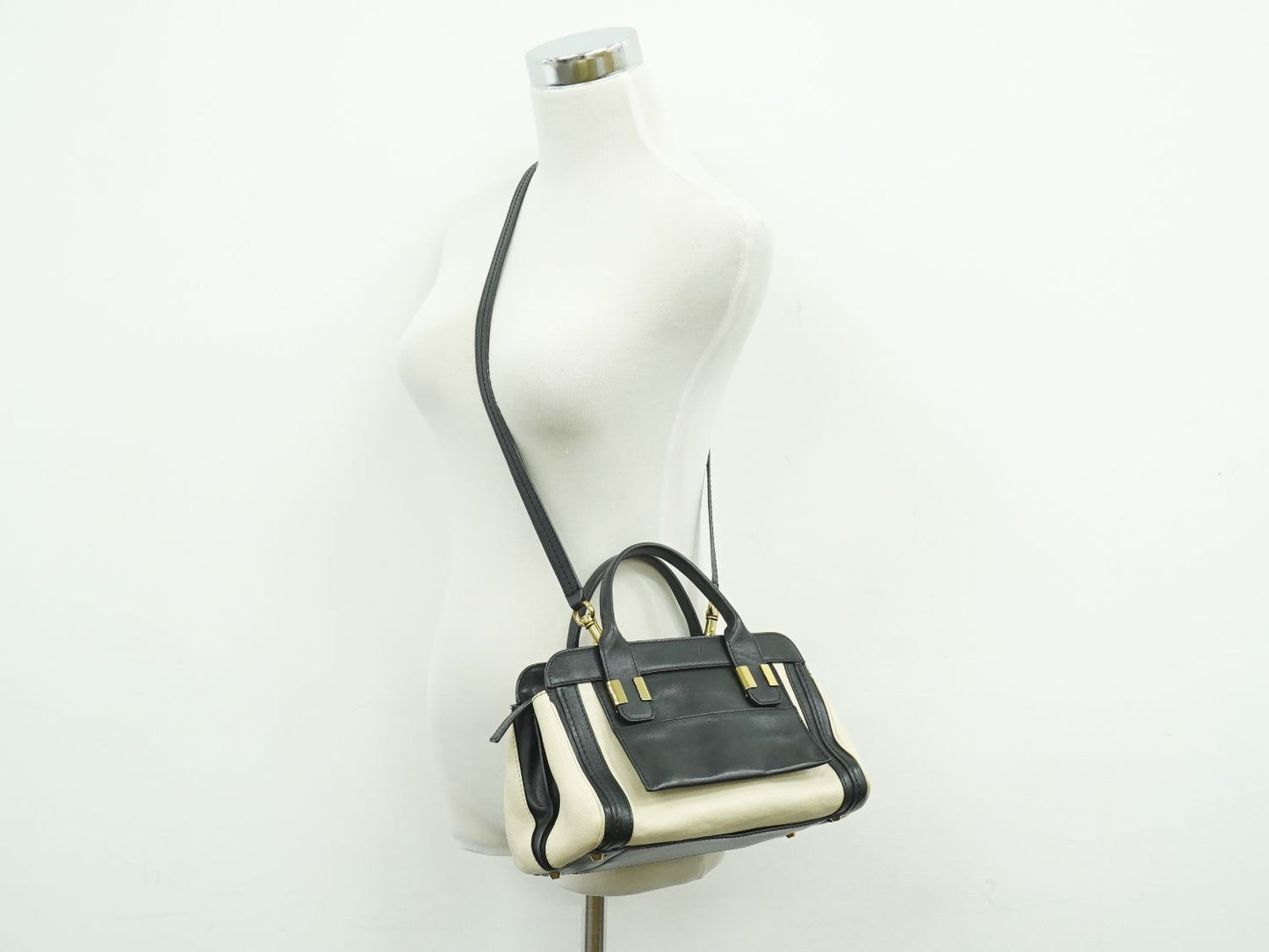 Chloe リトルアリス 2WAY ショルダーバッグ クリーム ブラック