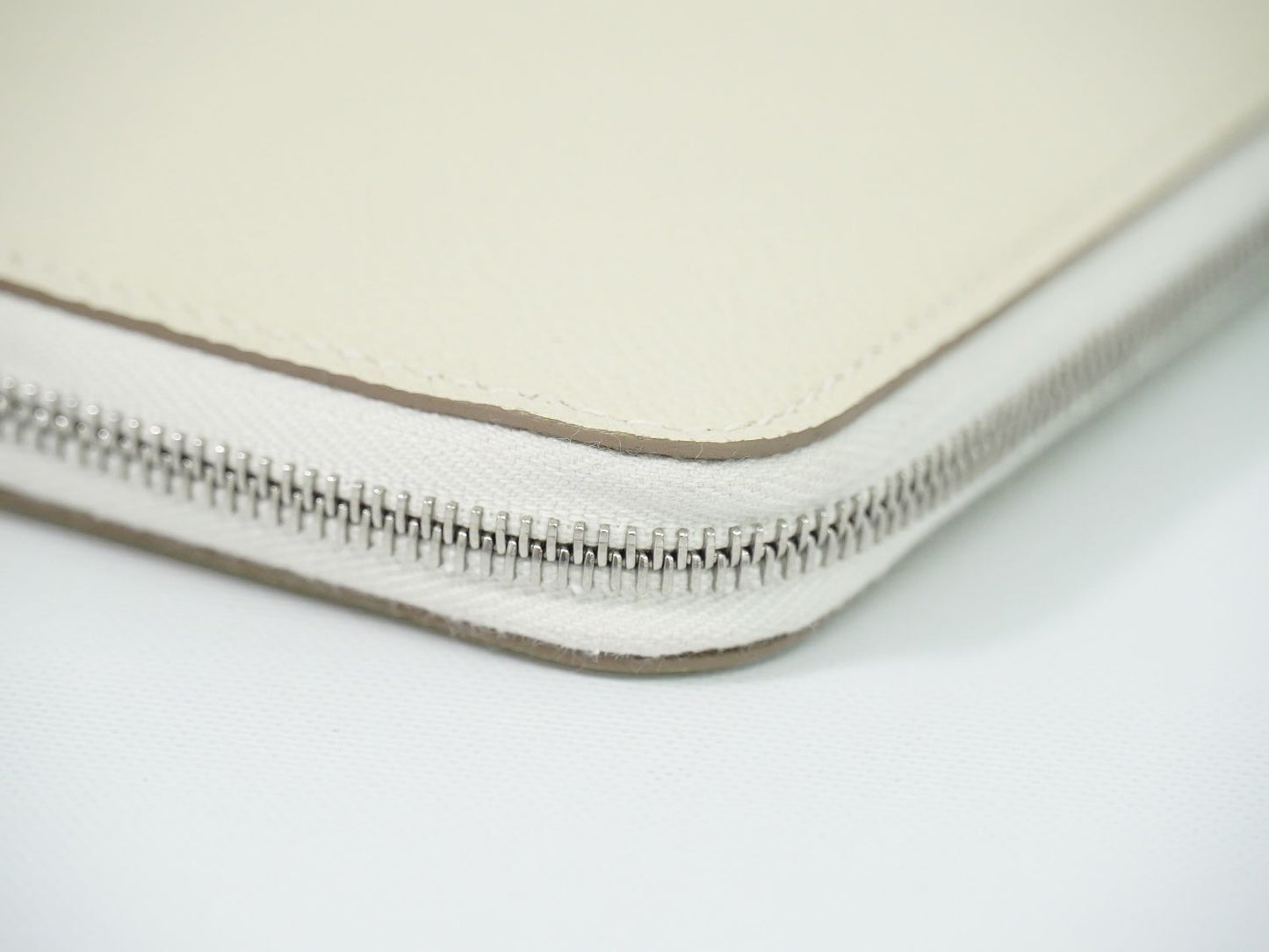 HERMES アザップ シルクイン 長財布 U刻 アイボリー