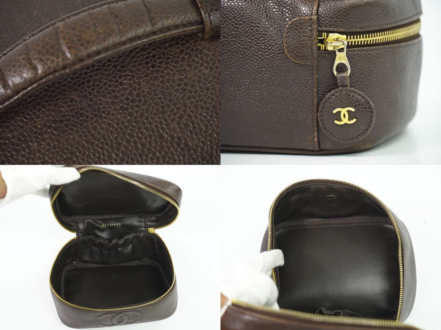 CHANEL ココマーク バニティバッグ ブラウン