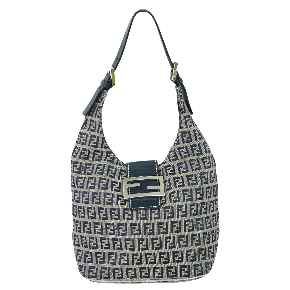 FENDI ズッキーノ ショルダーバッグ ネイビー