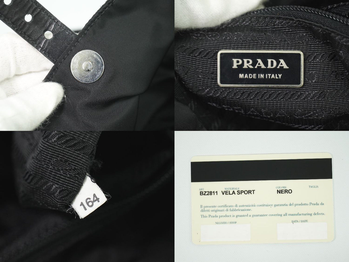 PRADA ヴェラ リュックサック ブラック BZ2811