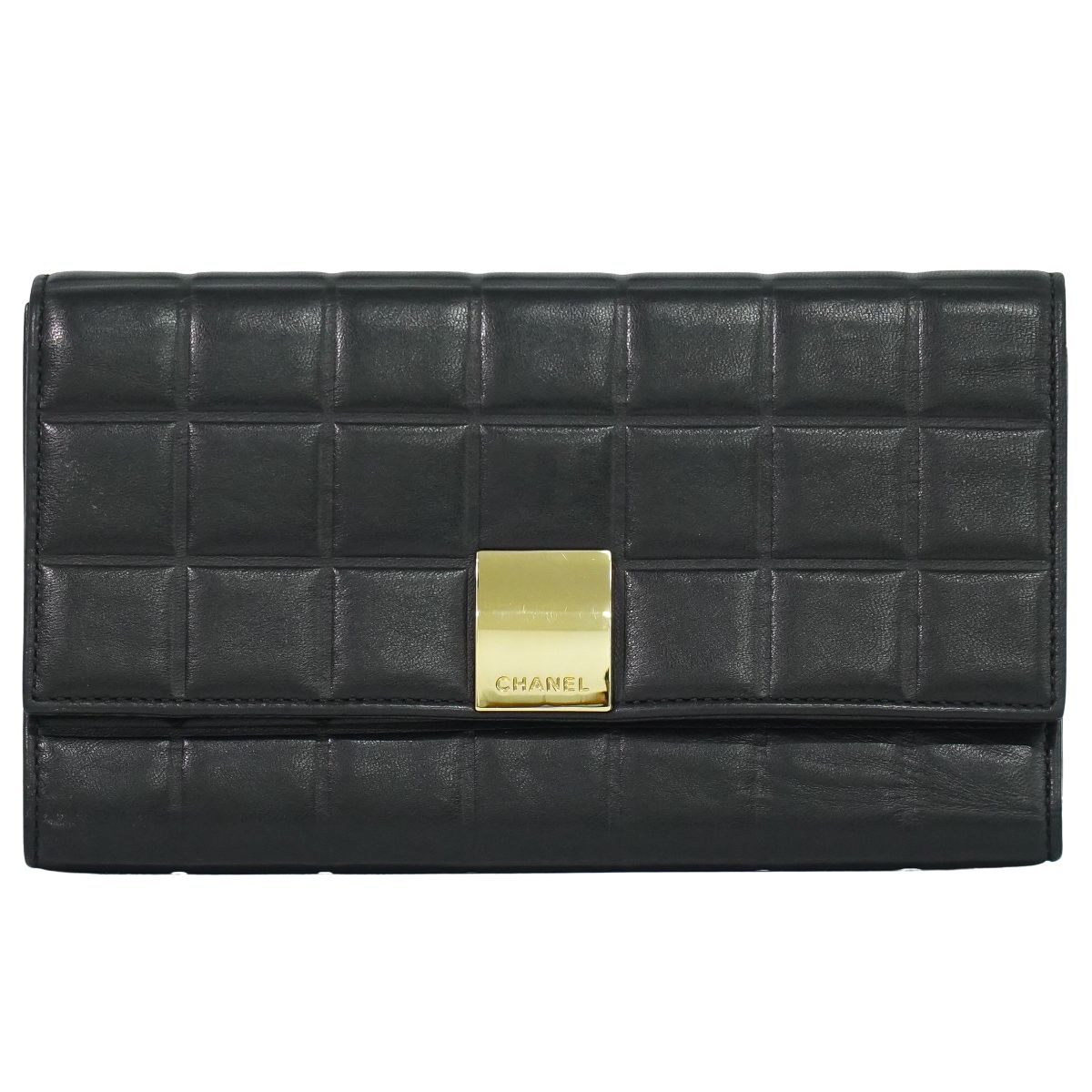 CHANEL チョコバー 長財布 ブラック
