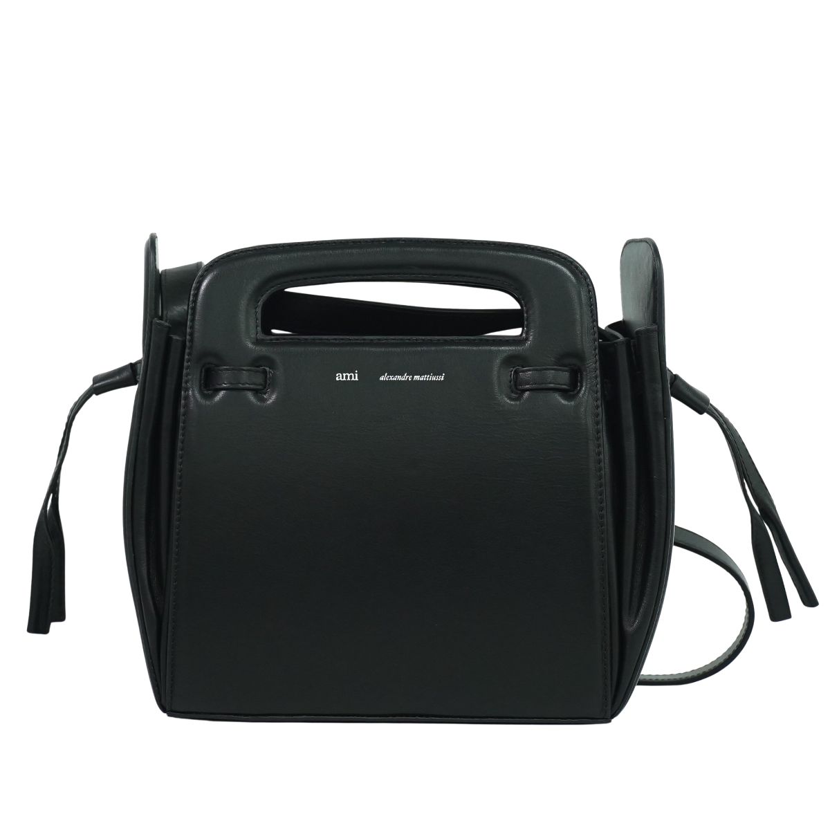 AMI PARIS アコーディオン 2WAY ショルダーバッグ ブラック